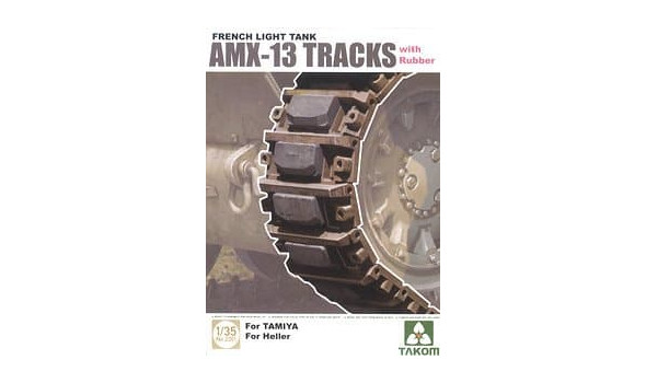French Light Tank AMX-13 Tracks with Rubber