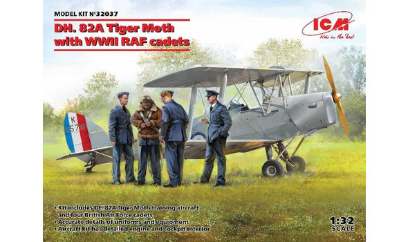 DH. 82A Tiger Moth with WWII RAF cadets