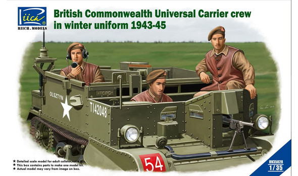 British & Commonwealth Universal Carrier crew in winter uniform 1943-1945