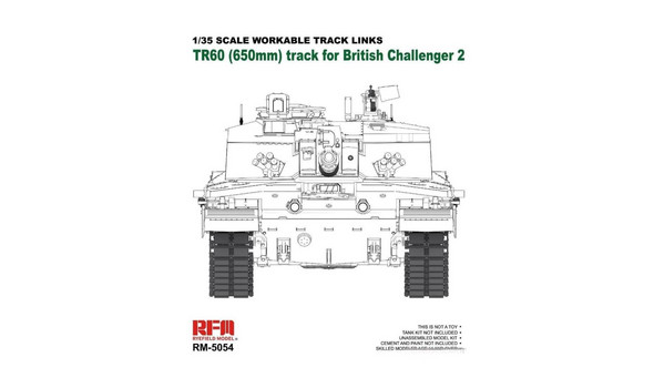 TR60 (650mm) track for British Challenger 2