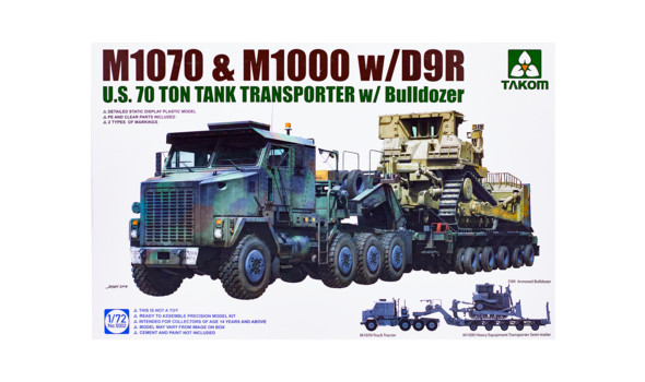 U.S. M1070&M1000 w/D9R 70 Ton Tank Transporter w/Bulldozer