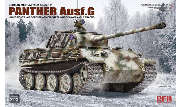 Sd.Kfz.171 Panther G w/Night Sights and Air Defense Armor & Steel Wheel