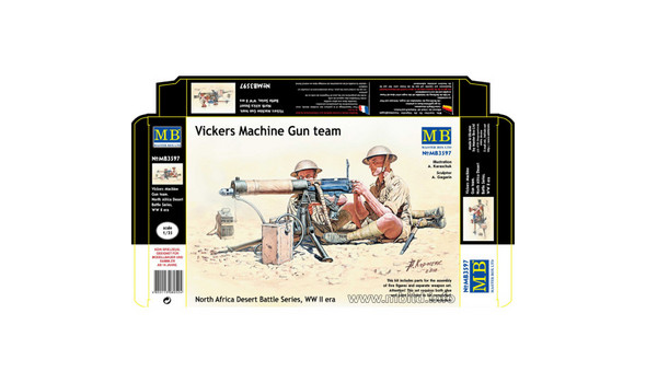 Vickers Machine Gun team North Africa Desert Battle Series, WW II era