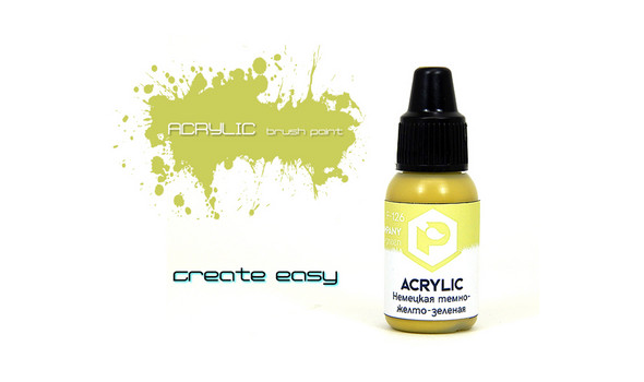 Краска ACRYLIC Немецкая темно-желто-зеленая (German dark yellow-green)