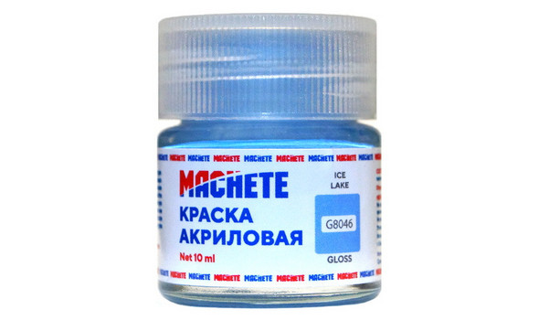 Краска акриловая  10 мл. Голубое озеро, глянцевый